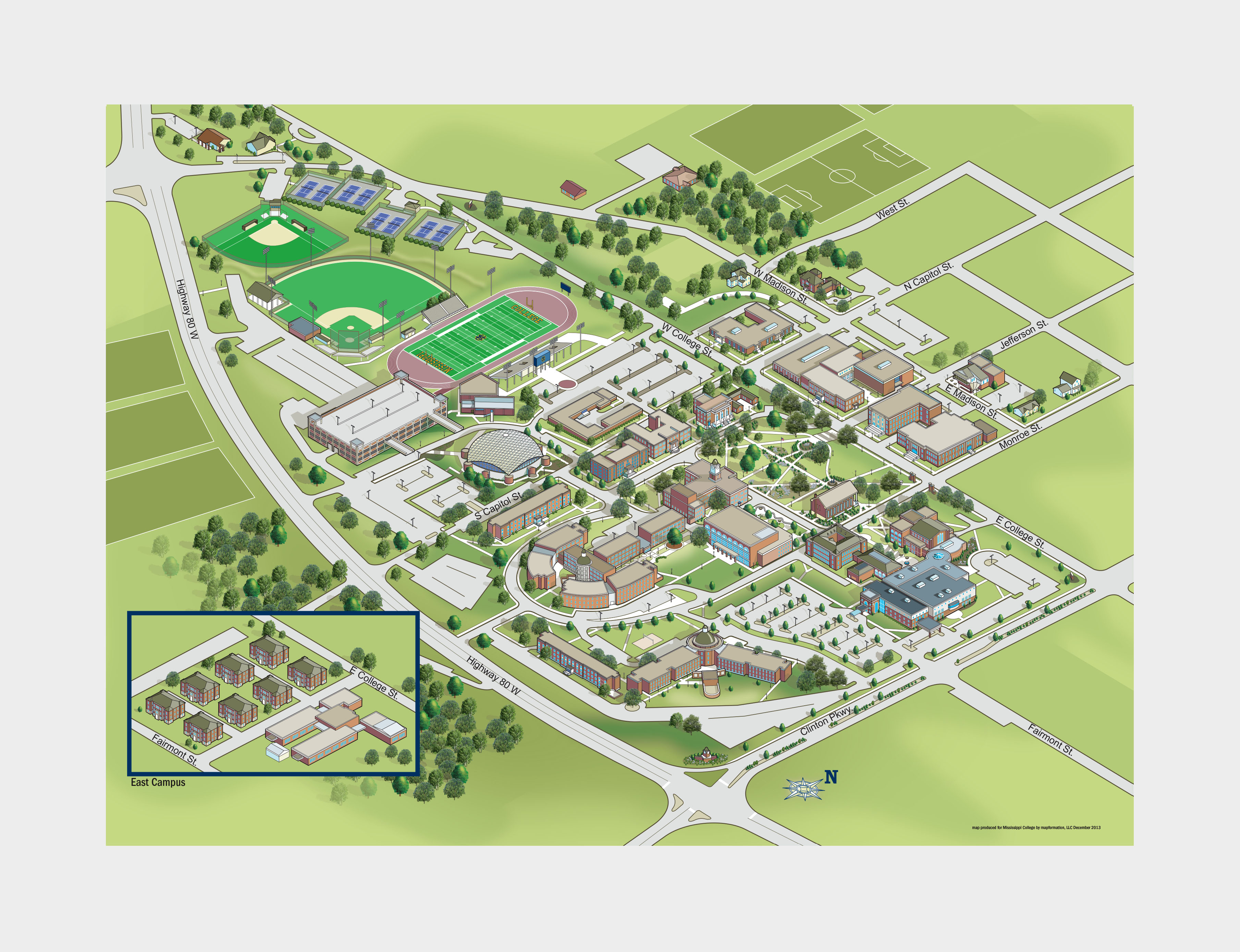 Mississippi State Campus Map Printable