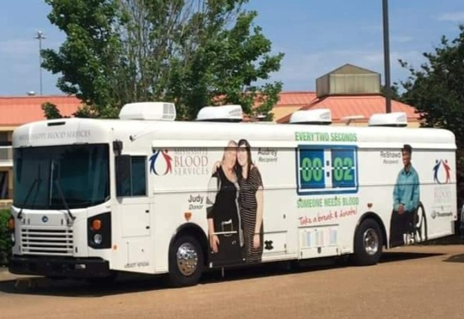 The Mississippi Blood Services donor coach will be on the Mississippi College campus Wednesday-Thursday, Jan. 26-27, for MC's quarterly blood drive.
