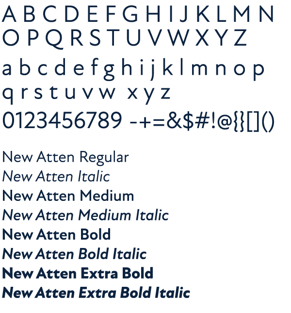 New Atten font sample