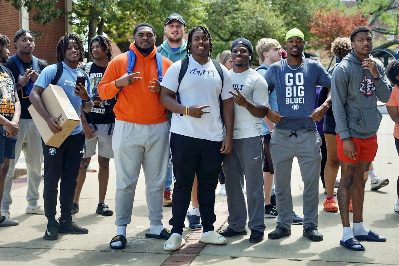 Students at an event